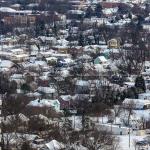 Raleigh's Oakwood neighborhood in the snow