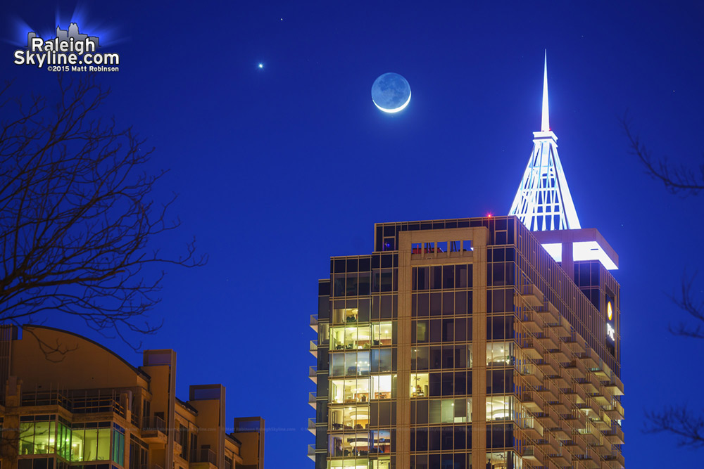 Mars Venus and Moon Conjunction with PNC Plaza