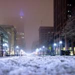 Snowy Fayetteville Street