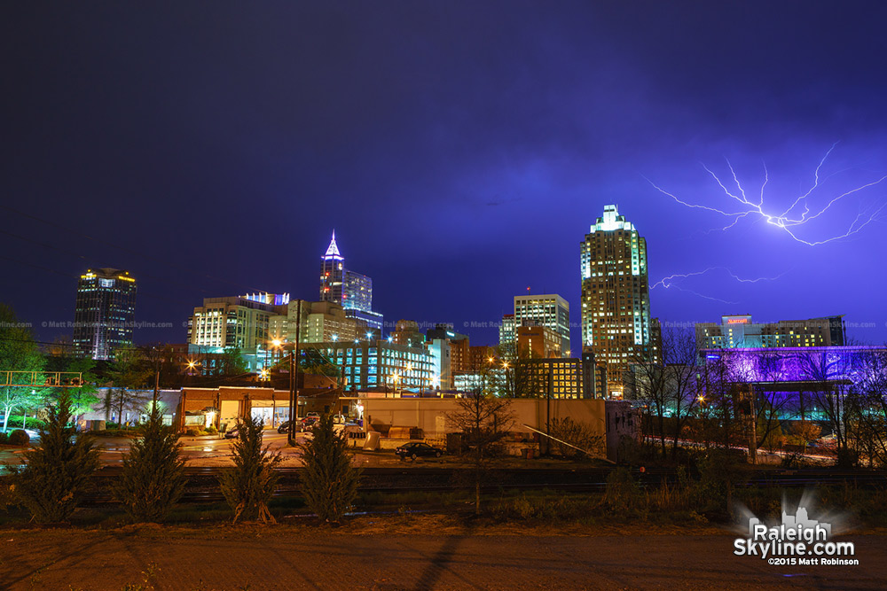 Downtown Raleigh thunderstorm