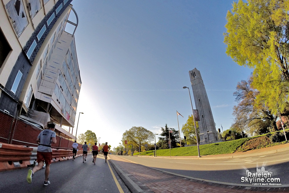 NCSU Belltower during the Rock 'n' Roll Half Marathon