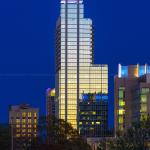 PNC Plaza sunset reflections