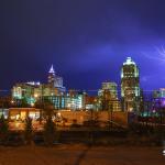 Downtown Raleigh thunderstorm