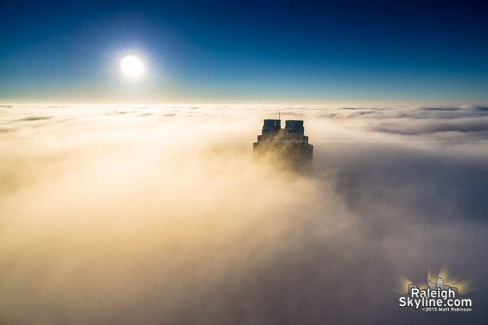 Two Hannover Sqaure above the fog