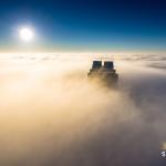 Two Hannover Sqaure above the fog