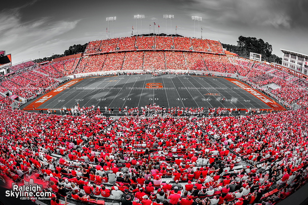 Black and White and Red NC State Wolfpack Football