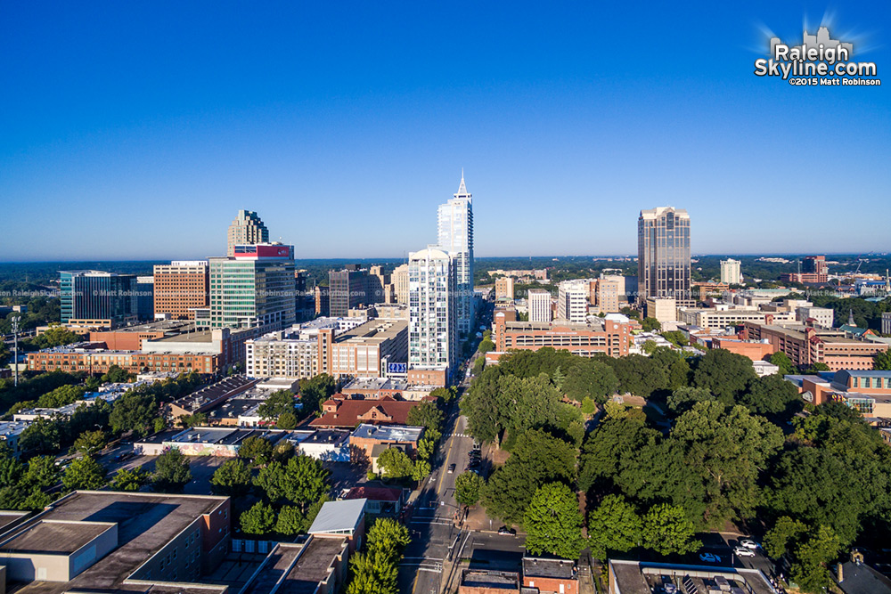 Raleigh Aerial over Moore Square
