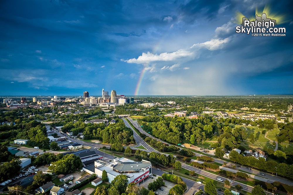 Rainbow over southwest Raleigh