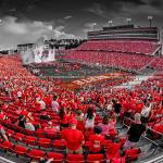 Black and White and Red Carter Finley Stadium NCSU Wolfpack Football game