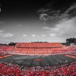 Black and White and Red Carter Finley Stadium NCSU Wolfpack Football game