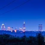 Distant Raleigh from Knightdale at dusk