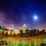 Lunar Halo over downtown Raleigh during supermoon eclipse