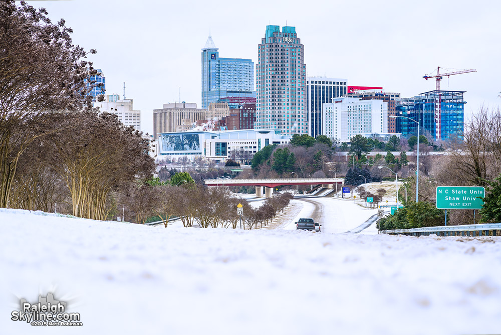 Snow Raleigh Skyline 2015