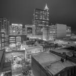 Black and White Raleigh at night