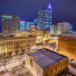 Light snow around downtown Raleigh