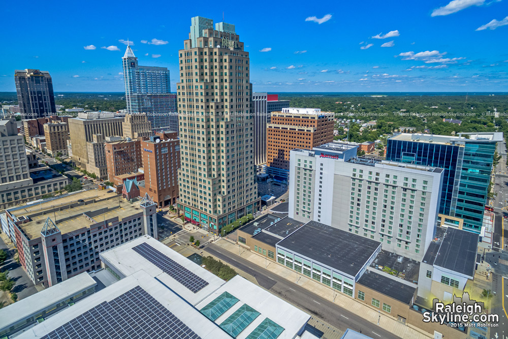 Raleigh aerial over the Convention Center