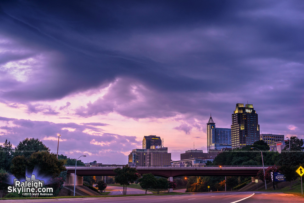 Stormy sunset over Raleigh