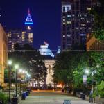 Red White and Blue PNC Plaza for July Fourth