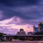 Stormy sunset over Raleigh