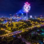 Fireworks over downtown Raleigh on July 4th 2015