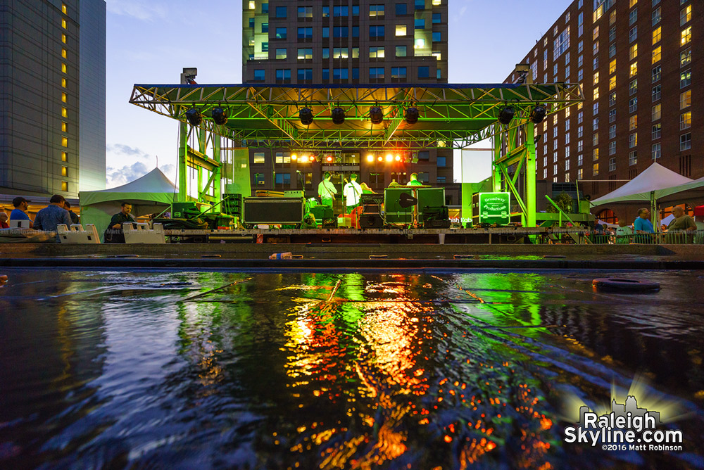 City Plaza stage in downtown Raleigh during Wide Open Bluegrass festival