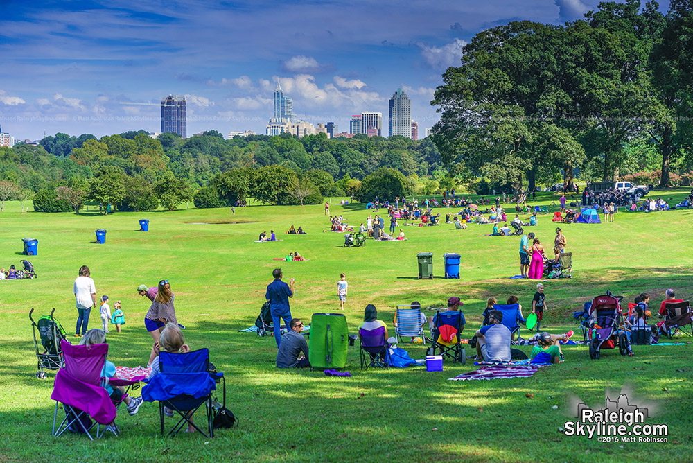 Sunday in the Park at Dorothea Dix with downtown Raleigh