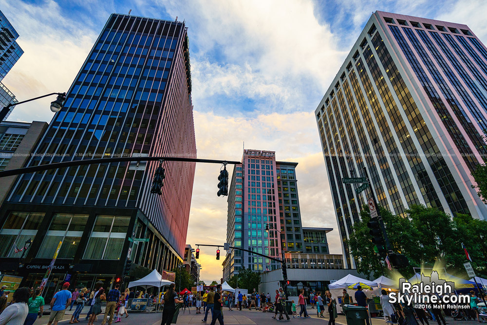 Raleigh Downtown at dusk IBMA 2016