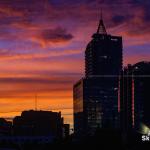 Downtown Raleigh at sunset 