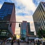 Raleigh Downtown at dusk IBMA 2016