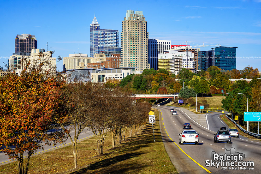 South Saunders Raleigh Skyline in the Fall 2016