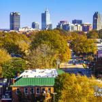 Downtown Raleigh and Hillsborough Street with Fall Colors