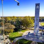 NCSU Bell Tower with fall colors