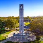 North Carolina State University Memorial Bell Tower with Fall Colors