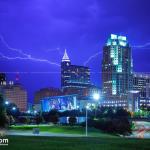 July 31, 2016 Lightning over Raleigh Skyline