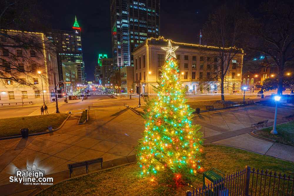 Raleigh at Christmas 2016 Downtown Raleigh