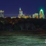 Raleigh Skyline at Christmas from Dorothea Dix