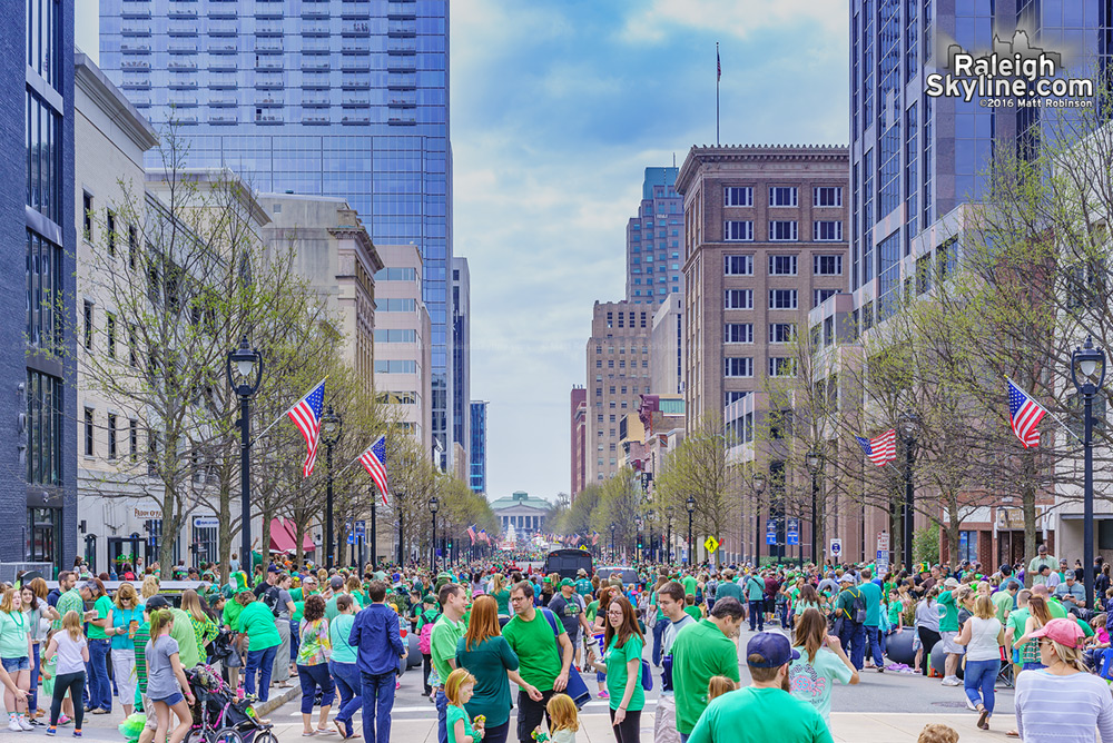 St. Patrick's day parade along Fayetteville Street