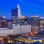 Downtown Raleigh Skyline at dusk 2016