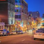 Glennwood South in Raleigh at dusk