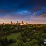 Rainbow over Raleigh with Sunset from Dorothea Dix Park