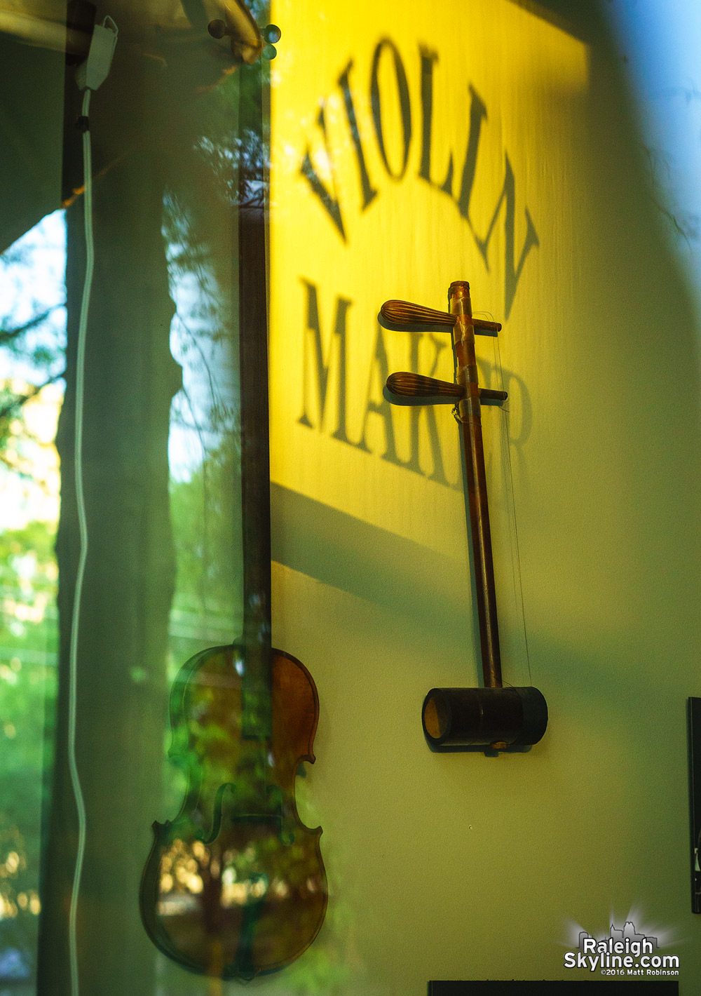 Violin maker on Hillsborough Street