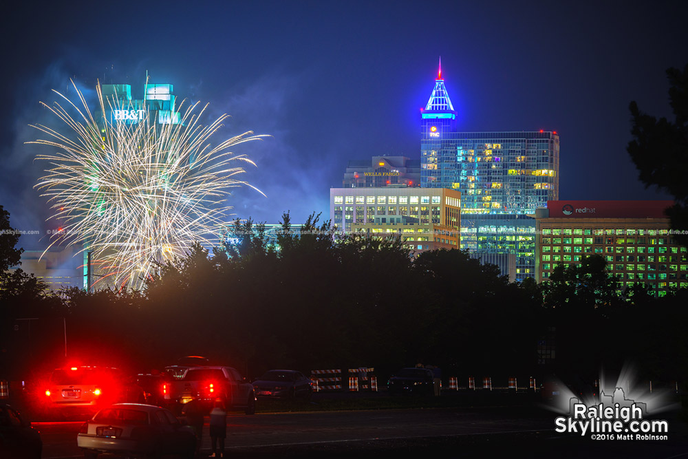 Fourth of July Fireworks with downtown from Hammond Road