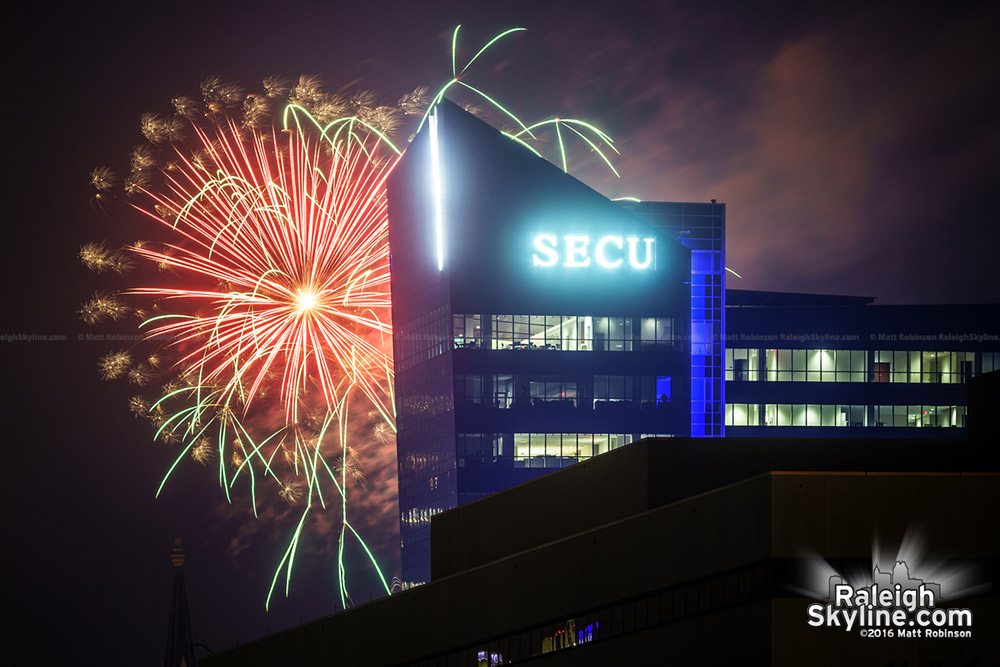 Firework blast behind SECU Headquarters