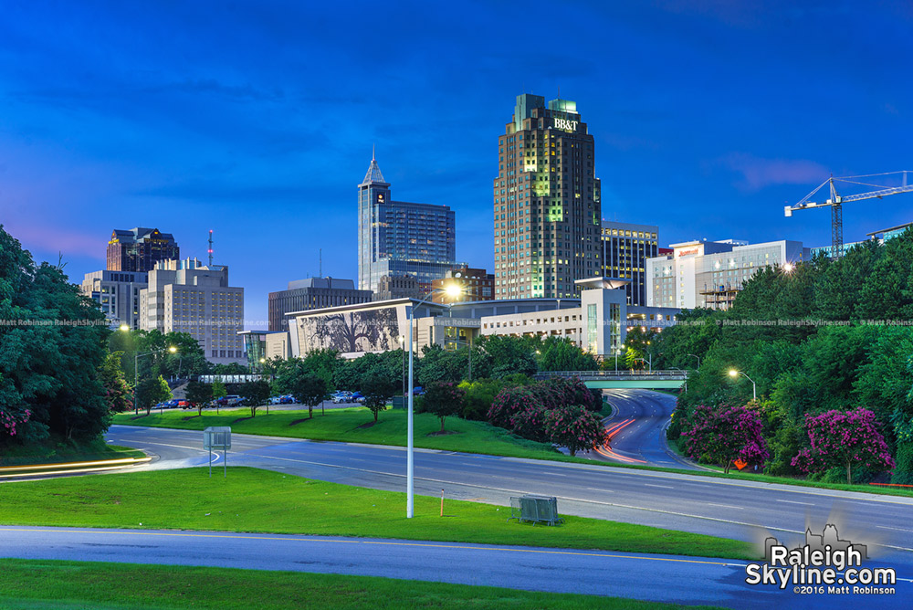 Downtown Raleigh at night summer 2016