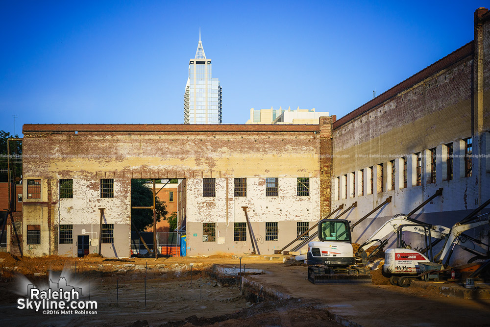 Walls inside out at the new Dillon site in Raleigh