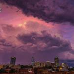 Purple and Pink sunset over Raleigh