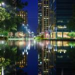 Licthin Plaza Reflections of downtown Raleigh