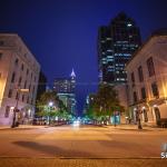 Fayetteville Street at night