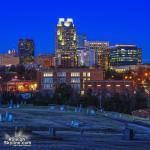 Downtown Raleigh from Mount Hope Cemetery