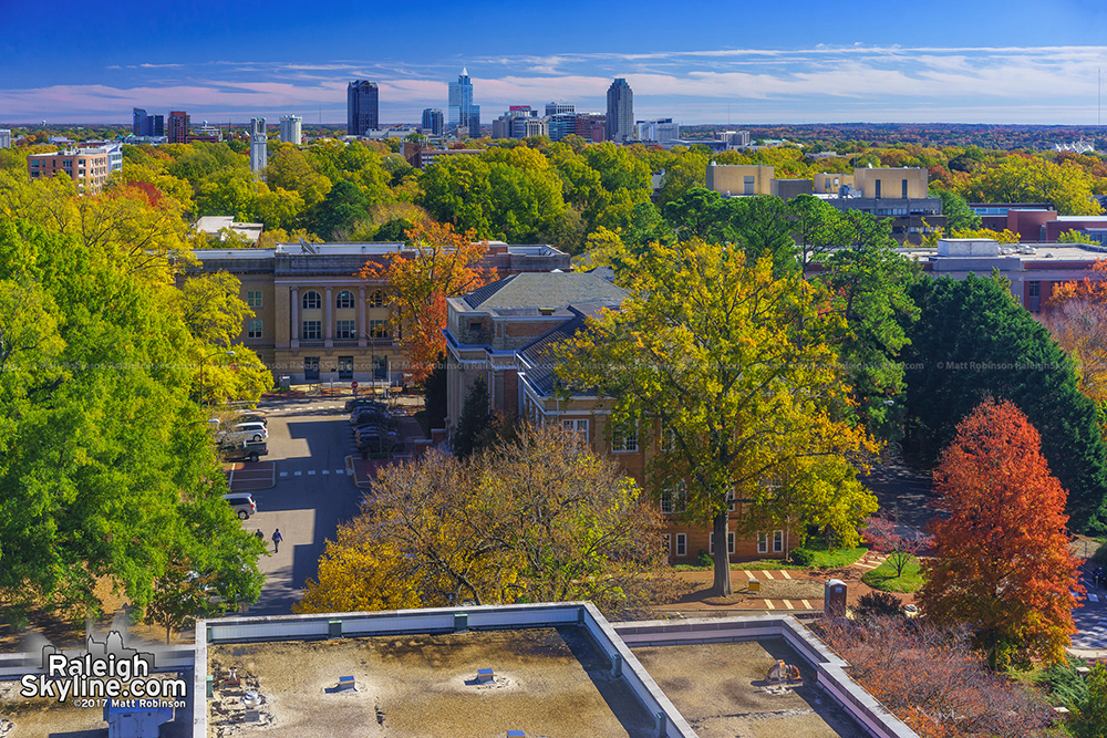 Autumn Colors blanket Raleigh as seen from DH Hill Library at NCSU